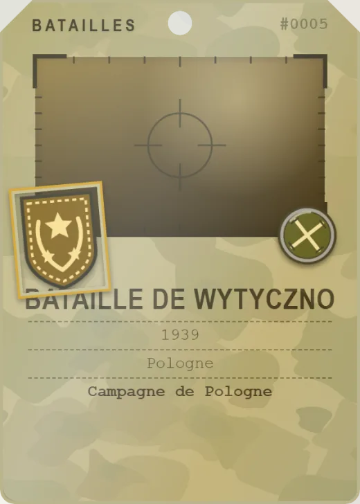 Carte « Bataille de Wytyczno », rang 5