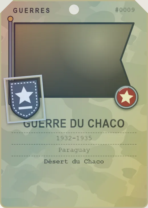 Carte « Guerre du Chaco », rang 4